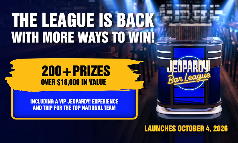 National Jeopardy! Bar League Returns October 4th!