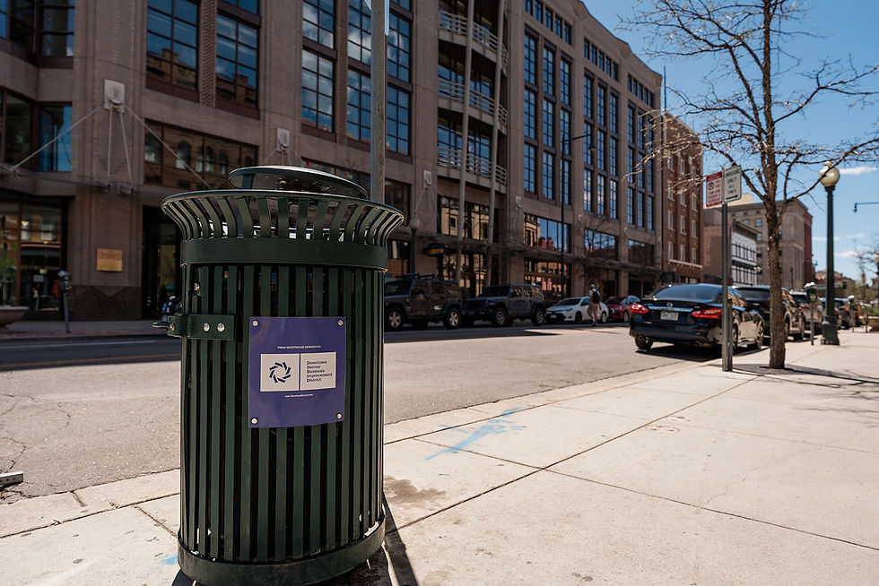 BID managed garbage can
