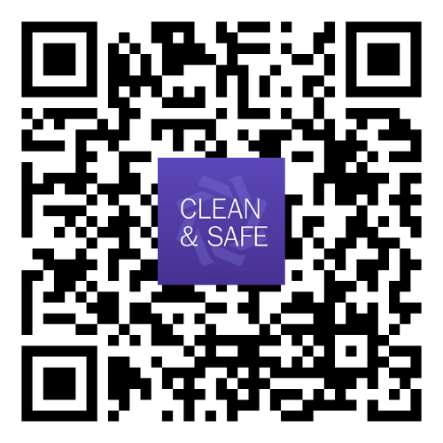 QR code: Clean & Safe